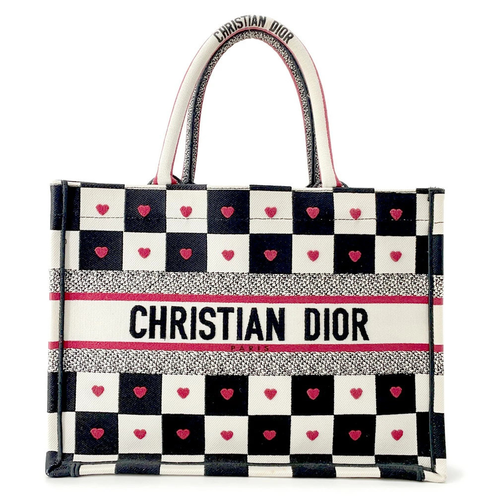 Christian Dior Amour Collection Book Tote Bag White Black